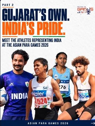 Gujarat's own, India's pride: athletes at the Asian Para Games 2026