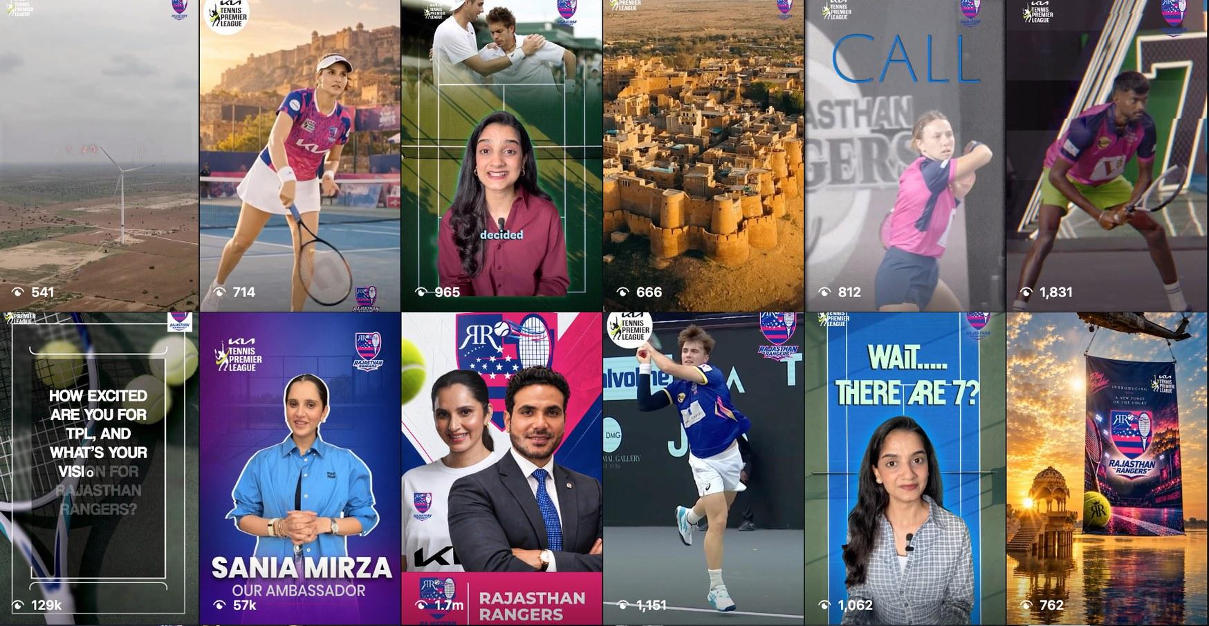 Rajasthan Rangers Instagram grid before Sportank